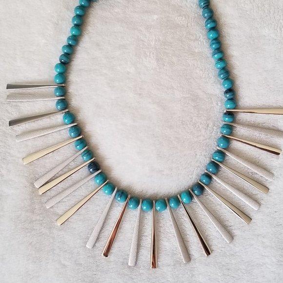 Vintage 70's Monet Runway Bead Egyptian Necklace - Picture 2 of 9